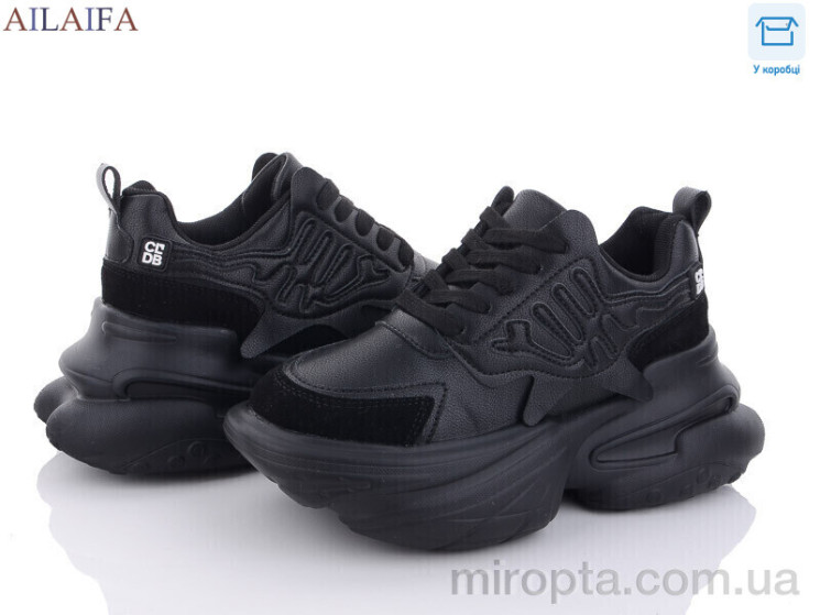 Кросівки 8209 black р: 36-41, в упаковці: 6 пар, купити тільки гуртом - 1211088