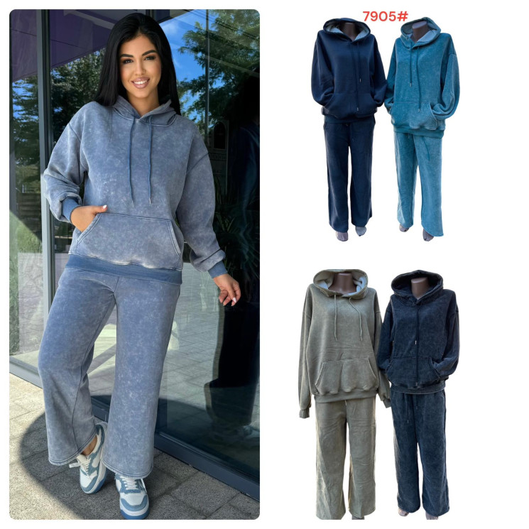 Спортивний костюм жіночий, варьонка, хутро, м.7905 (Розмір: L-3XL ), 5 кольорів, в упаковці 4 штуки №321241 - 