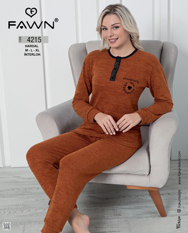 Домашній костюм жіночий, інтерлок, м.4215 (р. M, L, XL ), 2 кольори, в упаковці 3 штуки №321399 - 