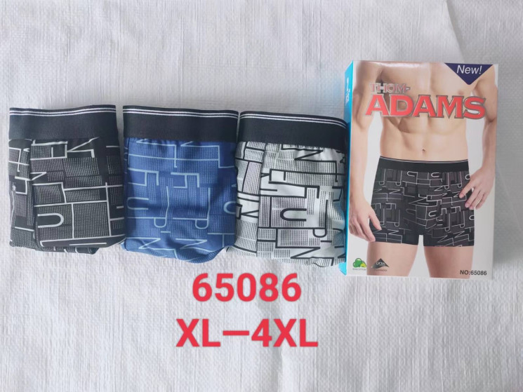 Труси чоловічі, котон, м.65086 (розмір: XL-4XL), мікс кольорів, в упаковці 24 шт. №321437 - Lilu 230/237