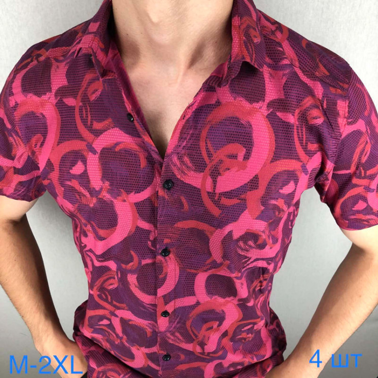Сорочка Paul Semih р M-2XL Чоловіча Q0028 pink - Nadiyka BG/PO2161-2162