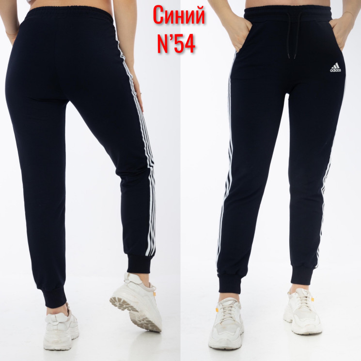 Спортивні штани "Adidas", р.42-50 "54" двунитка, 3 кольори в упаковці 5 штук №807268 - Ivy SE783-622