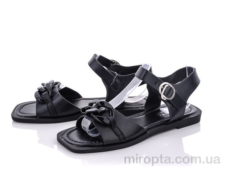 Босоніжки 197-125 black р: 36-41, в упаковці: 8 пар, купити тільки гуртом - 758442