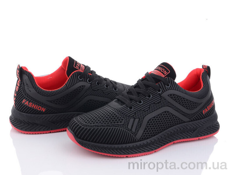 Кросівки 197-142 black-red р: 40-45, в упаковці: 8 пар, купити тільки гуртом - 872777