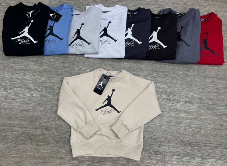 Світшот дитячий Jordan "298-1" двохнитка (р: 4-8 років) 9 кольорів, в упаковці 5 шт. №388606 - Spider