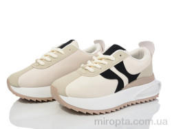 Кросівки 136-36-2 beige-black р: 36-41, в упаковці: 8 пар, купити тільки гуртом