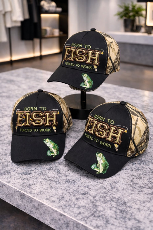 Бейсболка чоловіча FISH, котон (Розмір: 56-58), в упаковці 5 штук №345455 - Great