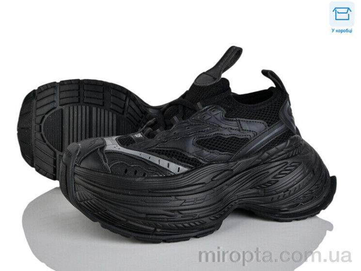 Кросівки 2387 black р: 35-40, в упаковці: 6 пар, купити тільки гуртом - 1087628