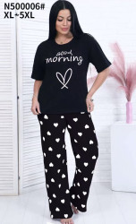 Піжама жіноча, бамбук, м.500006 (р. XL-5XL), в упаковці 5 шт. №331766