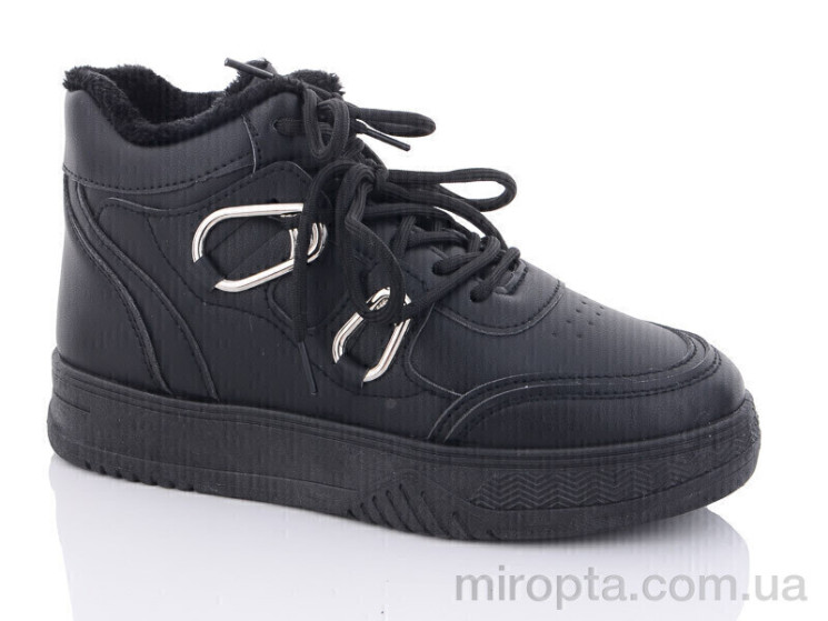 Черевики D23 black р: 36-41, в упаковці: 8 пар, купити тільки гуртом - 1208352