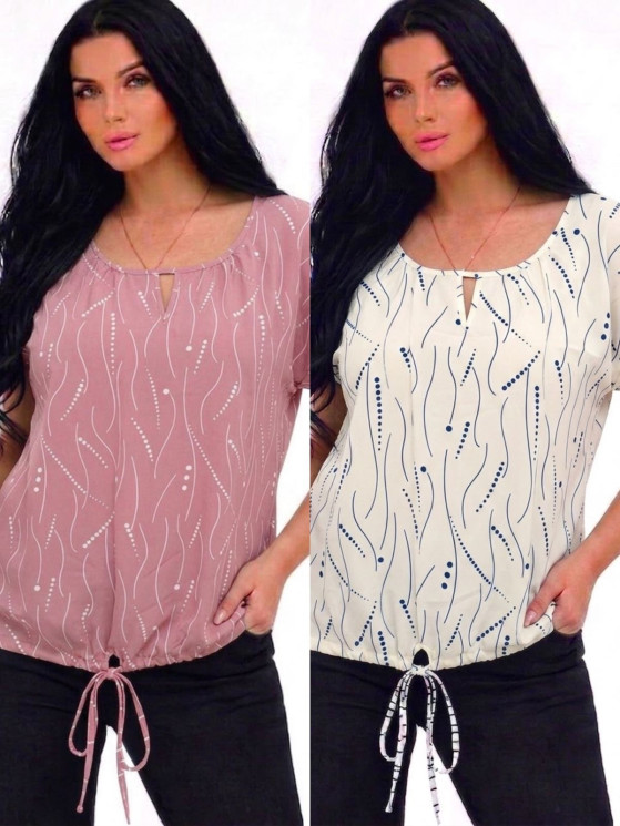 Футболка жіноча, софт, м.590 (розмір: 54-60 ), 2 кольори, в упаковці 4 штуки №346157 - 