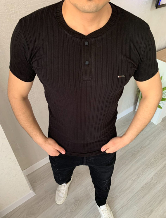 Футболка No Brand р M-2XL Чоловіча S2882 black - NikNumbers SE1041-1042