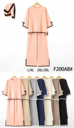 Костюм жіночий, трикотаж, м.F200AB (р. L-3XL ), мікс кольорів, в упаковці 20 штук №338857