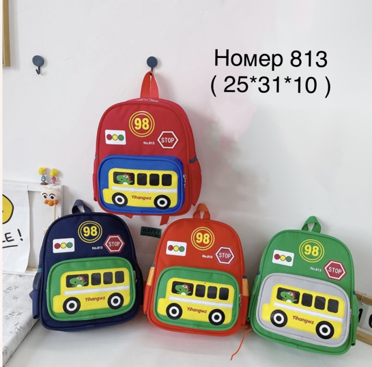 Рюкзак дитячий "813" (р. 25*31*10см) мікс кольорів, в упаковці 4 шт. №357881 - Tessa272