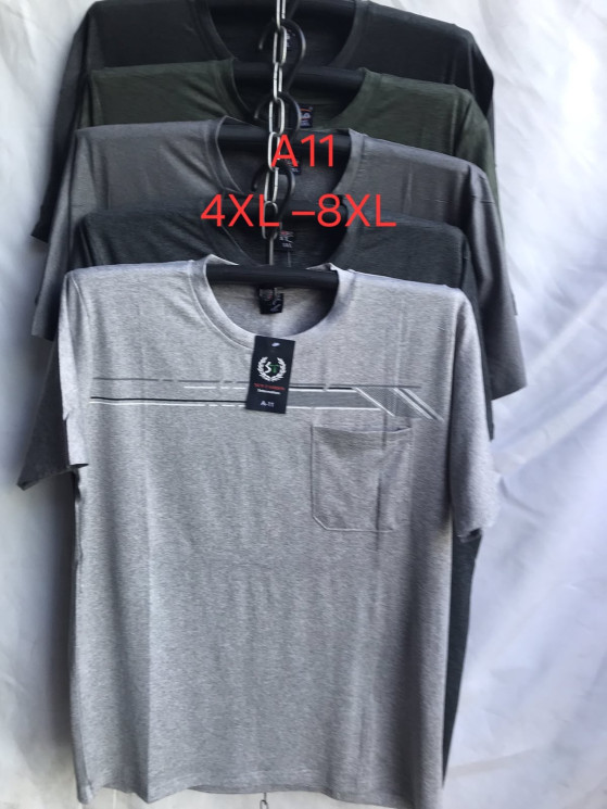 Футболка чоловіча, трикотаж, м.А11 (р. 4XL–8XL), мікс кольорів, в упаковці 10 штук №325740 - Iris BG/PO436