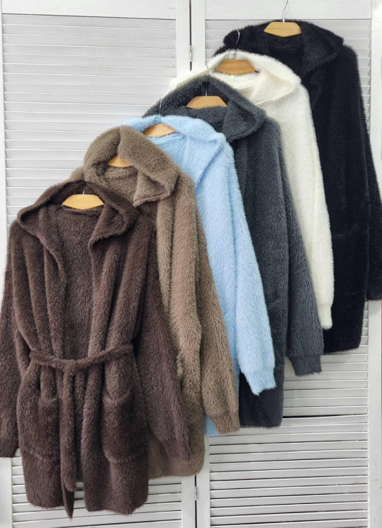 Кардиган жіночий "9011" альпака (р: one size) 6 кольорів, в упаковці 4 шт. №389973 - 