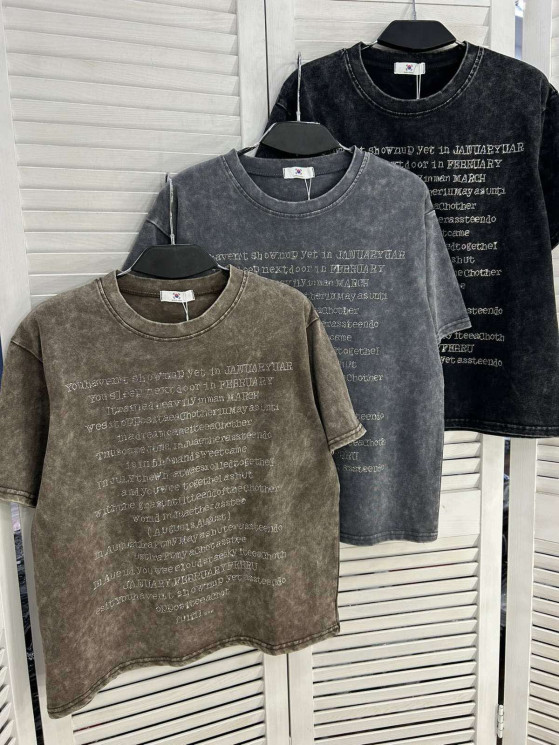 Футболка жіноча "2152" котон (р: one size) 3 кольори, в упаковці 5 шт. №385911 - Mercury SE927