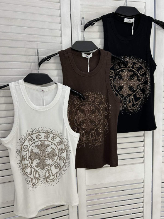 Майка жіноча "2300" рубчик (р: one size) 3 кольори, в упаковці 5 шт. №385981 - Mercury SE927