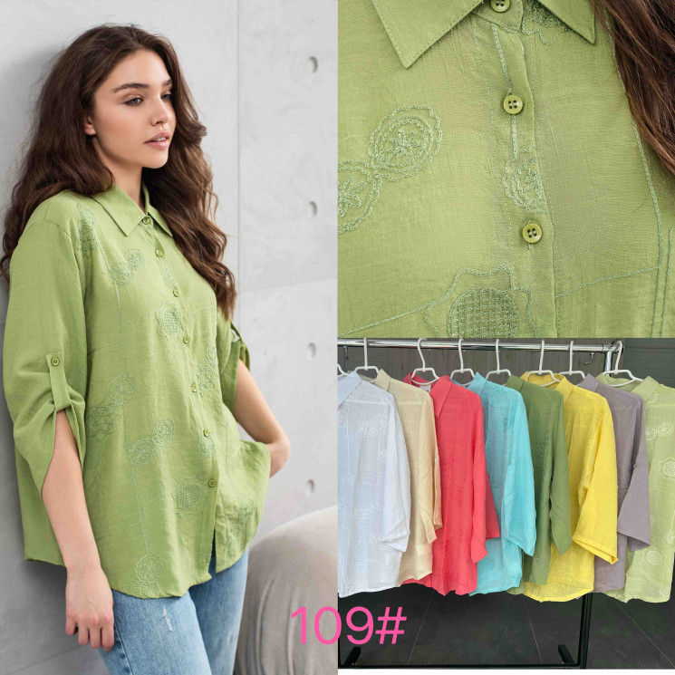 Сорочка жіноча, м. 109, (Розмір: XL-4XL), 8 кольорів, в упаковці 4 штуки, №750834 - Coolme WE3111