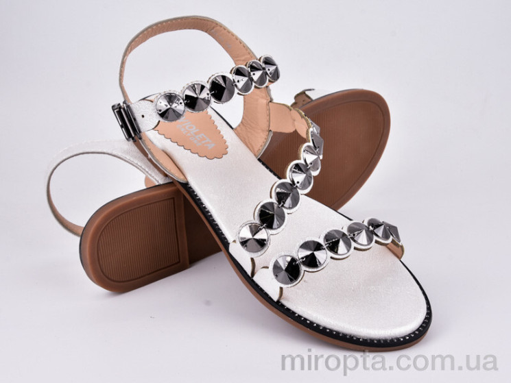 Босоніжки 100-11 white р: 36-41, в упаковці: 8 пар, купити тільки гуртом - 342721
