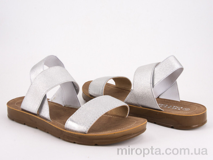 Босоніжки 8-301 silver р: 36-41, в упаковці: 8 пар, купити тільки гуртом - 490762