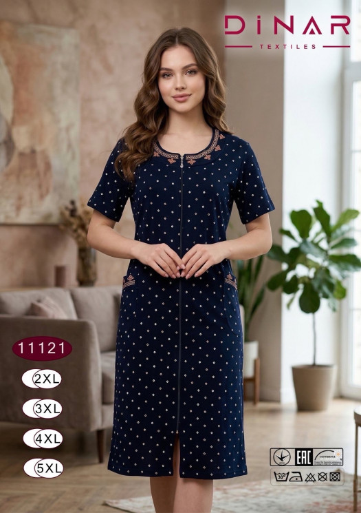 Халат жіночий "11121" віскоза (р: 2XL-5XL) в упаковці 6 шт. №385121 - Saturn UG 241