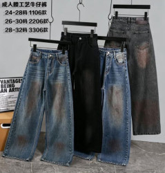 Джинсові штани дитячі, джинс, м.3306 (розмір: 28-32), 4 кольори, в упаковці 5 штук №347311