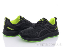 Кросівки 197-142 black-green р: 40-45, в упаковці: 8 пар, купити тільки гуртом