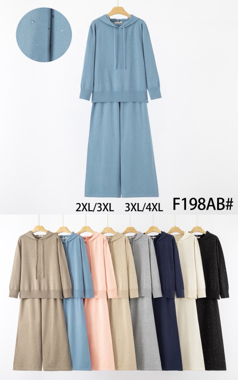 Костюм жіночий, трикотаж, м.F198AB (р. 2XL-4XL ), мікс кольорів, в упаковці 20 штук №338858 - Vanda SE1013