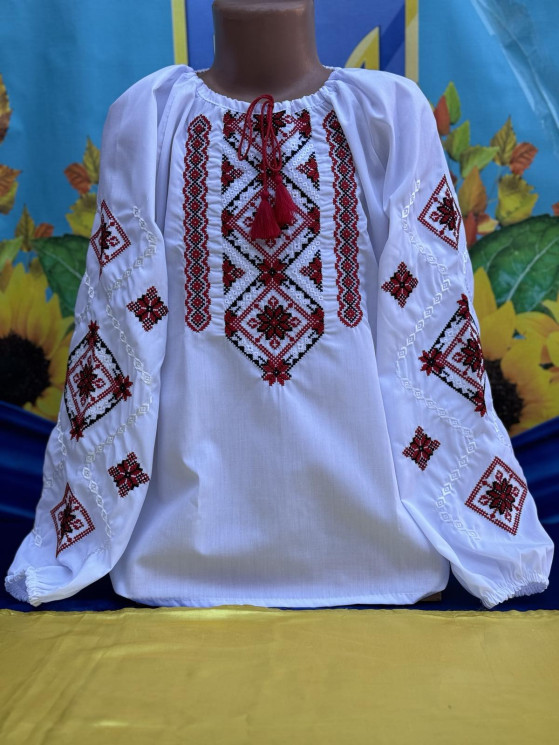 Вишиванка дитяча (розміри: зріст 122-146) в упаковці 5 штук №306096 - Delux 909