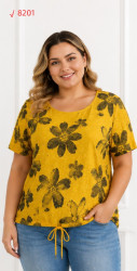 Футболка жіноча, трикотаж, м.8201 (р. 2XL-5XL ), в упаковці 4 штуки №345643