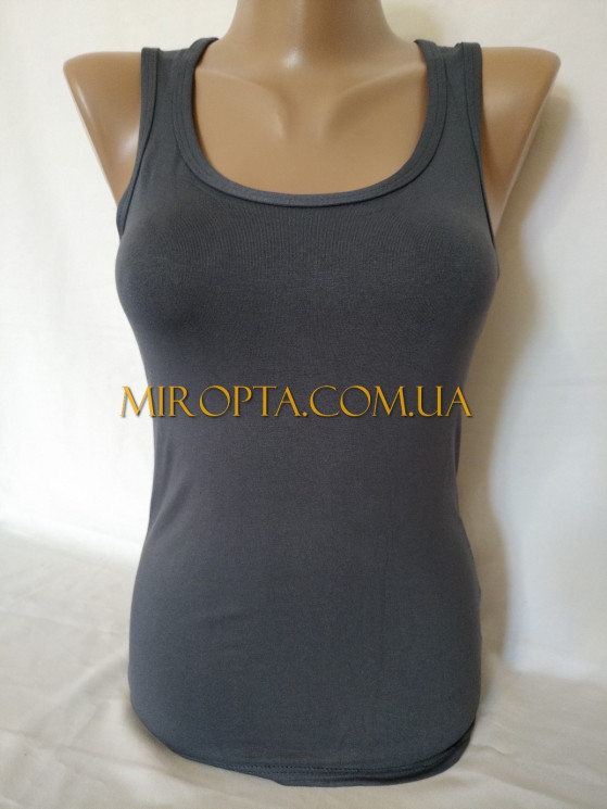 Майка жіноча (42-44; 48-52) графіт купити в роздріб №518452 - Price 25.0