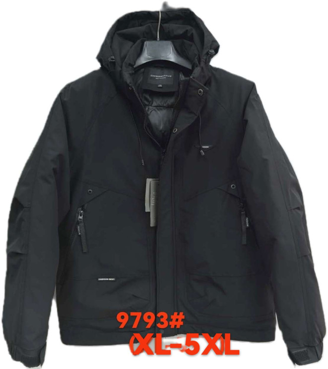 Куртка чоловіча зимова, плащівка, холофайбер, м.9793 (Розмір: XL-5XL ), в упаковці 5 штук №337916 - 