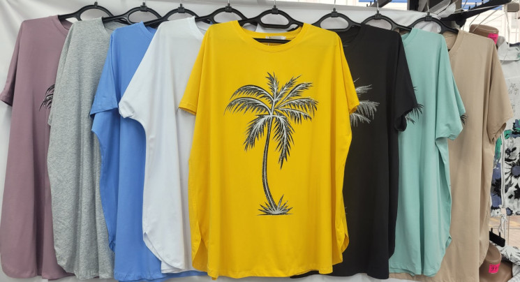 Футболка жіноча трикотаж м.9915 (р:60-62) мікс кольорів в упаковці 12 штук  №762370 - Moda SE661