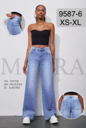Джинси жіночі Палаццо  м.9587-6  (р: XS-XL)  в упаковці 6 штук  №752375