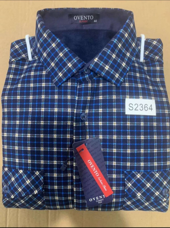 Сорочка чоловіча на хутрі "S2364" (р: M,L,XL,XXL) в упаковці 7 шт. №381145 - iBamBino SE785