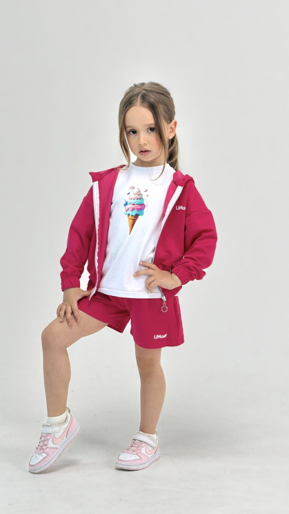 Костюм дитячий кофта+шорти двохнитка м.2614 (р.98-122 см) 6 кольорів в упаковці 5 штук  №763474 - Atletik SE507