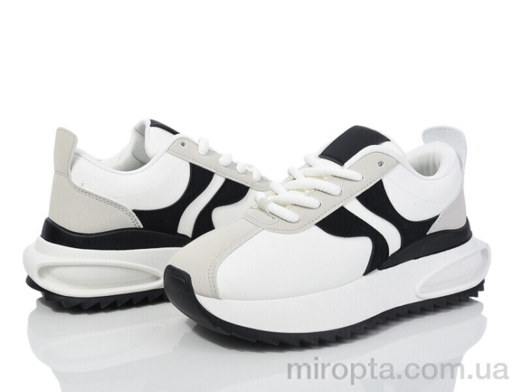 Кросівки 136-36-5 white-black р: 36-41, в упаковці: 8 пар, купити тільки гуртом - 974370