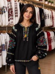 Вишиванка жіноча, льон (розміри: S,M,L ), в упаковці 3 штуки №348382