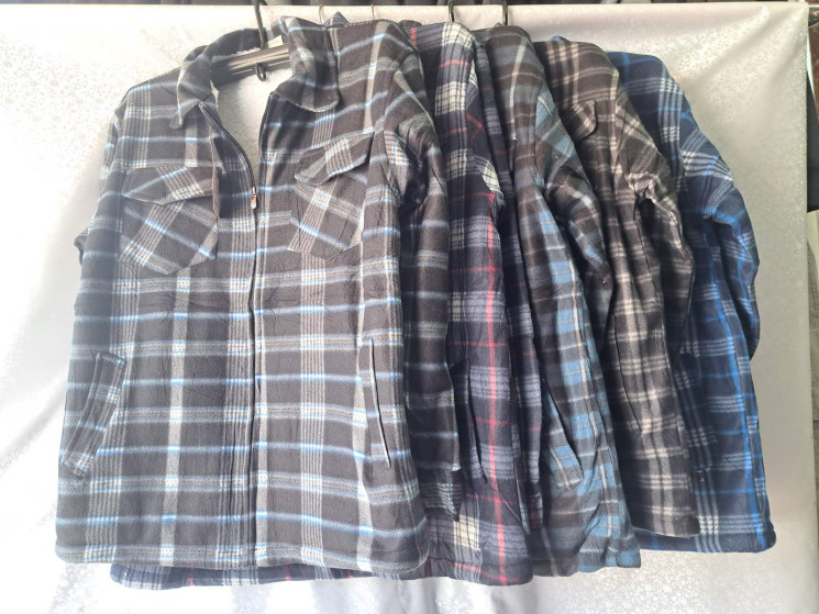 Сорочка чоловіча, фліс на хутрі, м.701 (р: XL-5XL), в упаковці 5 штук різного кольору №319178 - Hang SE641