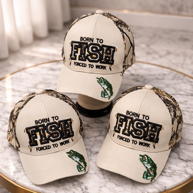 Бейсболка чоловіча FISH, котон (Розмір: 56-58), в упаковці 5 штук №345458 - Great