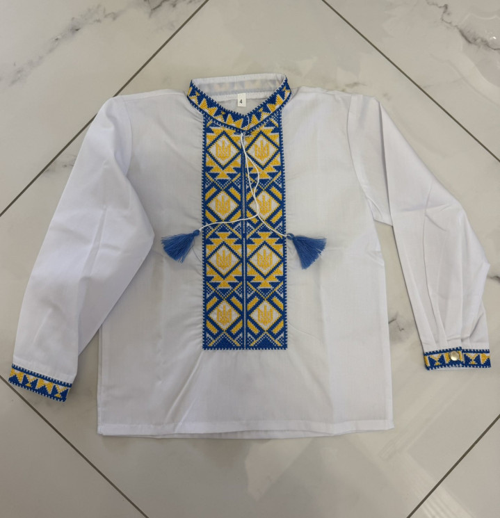 Вишиванка дитяча, паплін (розміри: 2-6 років), в упаковці 5 штук №325677 - Delux 909