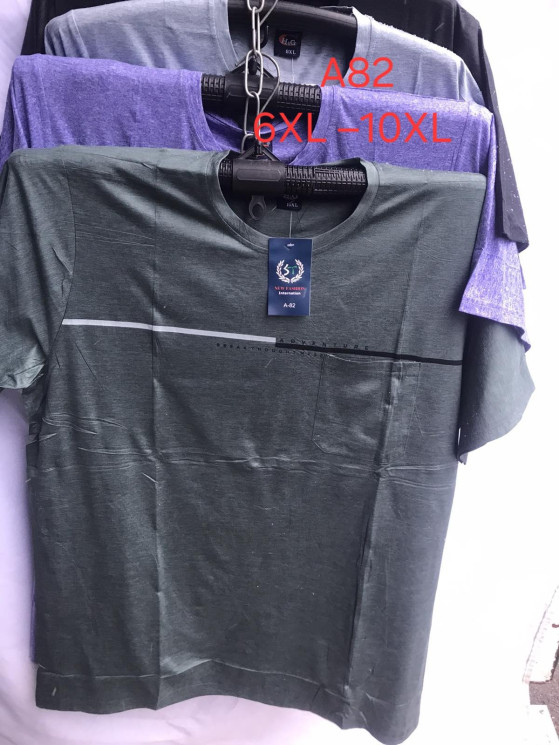 Футболка чоловіча, трикотаж, м.А82 (р. 6XL–10XL), мікс кольорів, в упаковці 10 штук №325741 - Iris BG/PO436