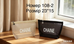 Косметичка жіноча "108-2" поліестер (р: 23*15см) мікс кольорів, в упаковці 12 шт. №378442