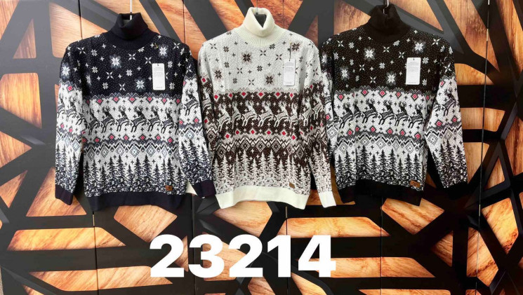 Светр чоловічий "23214" вовна (р: М,L,XL) 3 кольори, в упаковці 3 шт. №378573 - Turkey SE897