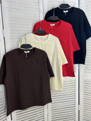 Футболка жіноча "2138" котон (р: one size) 4 кольори, в упаковці 5 шт. №385912