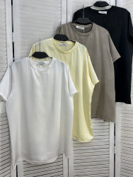 Футболка жіноча "987" котон (р: one size) 6 кольорів, в упаковці 5 шт. №386004