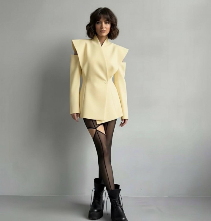 Піджак жіночий трендовий, костюмка + підкладка м. 5715 (р: S, M, L, XL) №820125 - 
