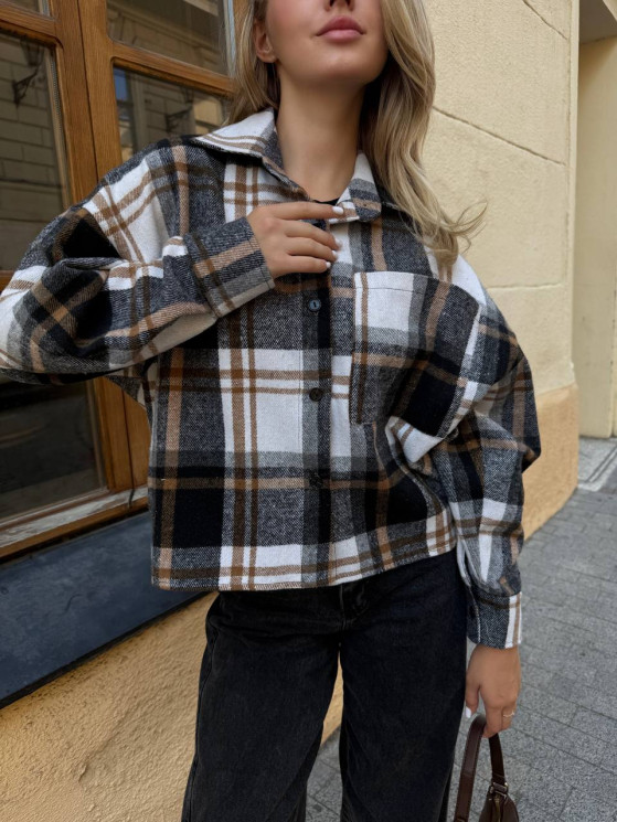 Сорочка жіноча вкорочена, турецька байка м.1043 (р: oversize) №814724 - Lucy RN847 м: 1043