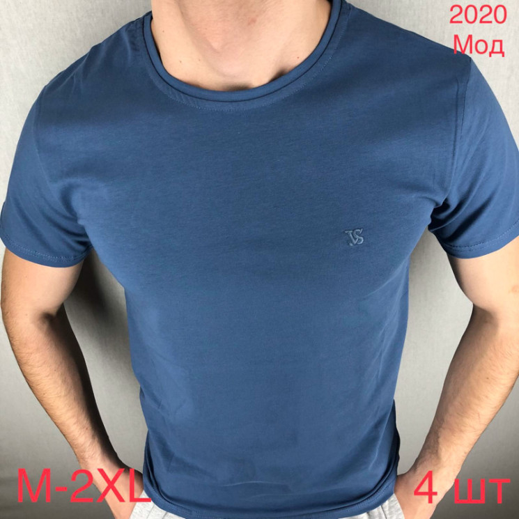 Футболка Vip Stone р M-2XL Чоловіча 2020 blue - Nadiyka BG/PO2161-2162